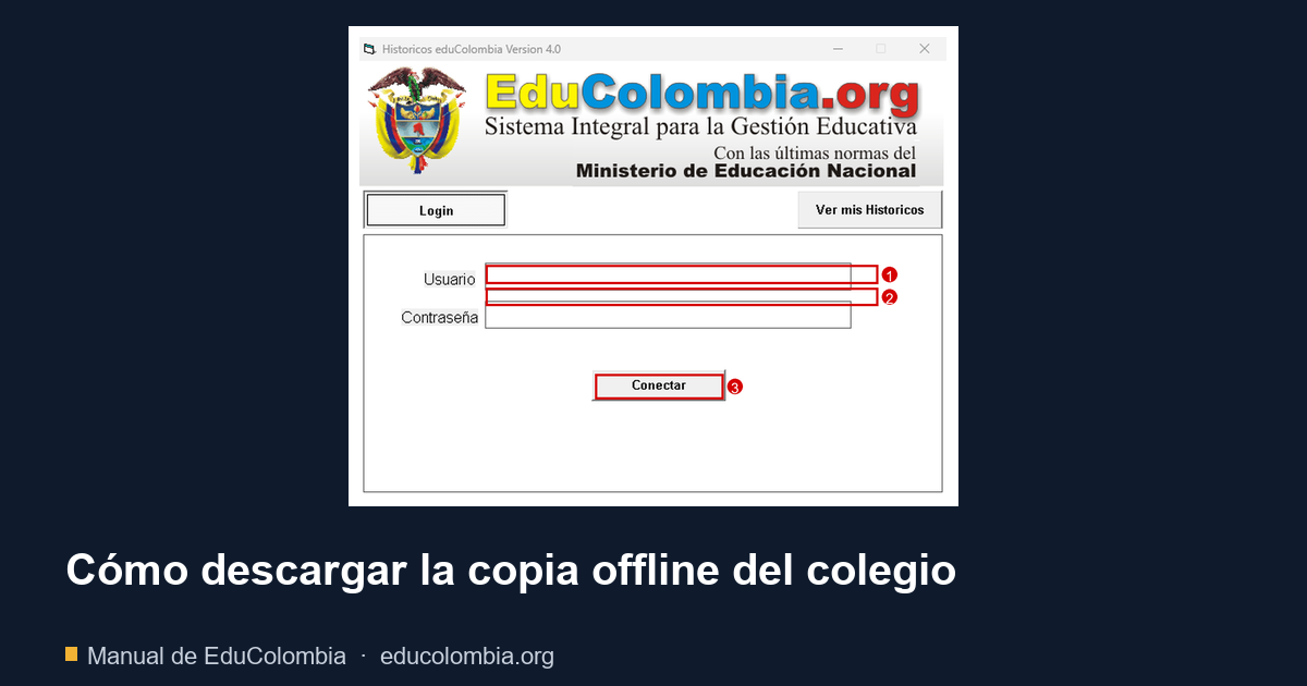 Cómo descargar la copia offline del colegio
