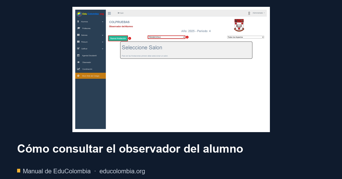 Cómo consultar el observador del alumno