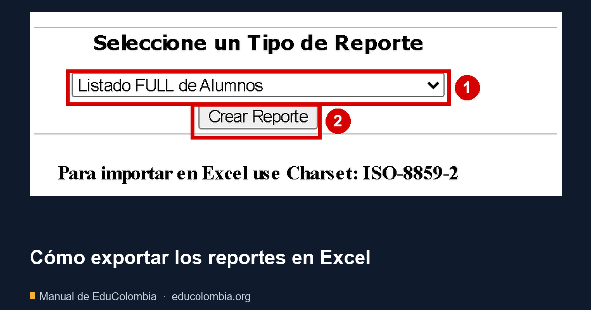 Cómo exportar los reportes en Excel